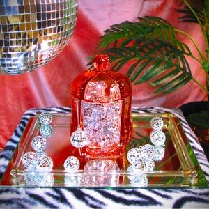 Vintage Pink Glass Candy Dish